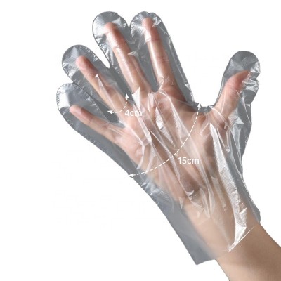 Disposable plastic transparent PE gloves